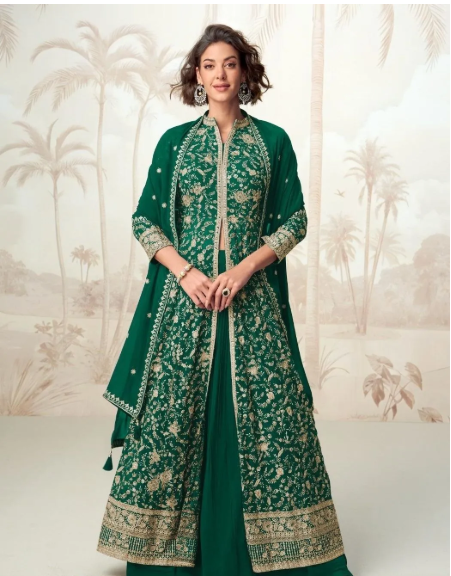 Front Slit Suit - Olive Green - Small