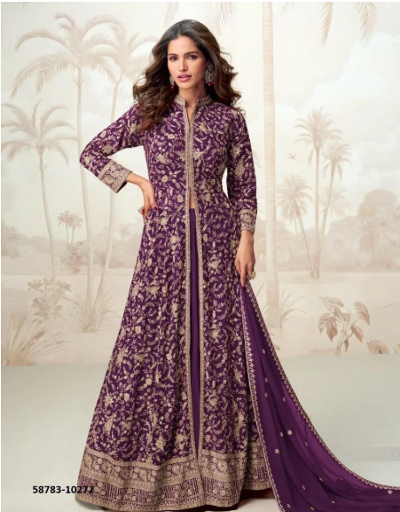 Front Slit Suits in Midnight Blue